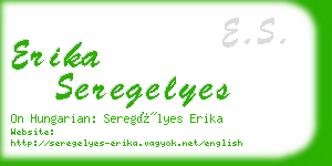 erika seregelyes business card